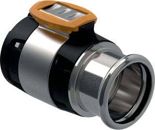 Geberit - FlowFit Fitting met 2 aansluitingen overgang rvs peinde d63-54
