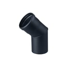 Nedco - Enkelw. rookgashulpstuk 2 aansl. Pk 80Mm Bocht 45Gr Zwart