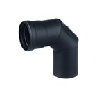 Nedco - Enkelw. rookgashulpstuk 2 aansl. Pk80Mm Bocht 90Gr Deur Zw
