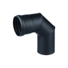 Nedco - Enkelw. rookgashulpstuk 2 aansl. Pk 80Mm Bocht 90Gr Zwart