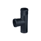 Nedco - Enkelw. rookgashulpstuk 3 aansl. Pk 80Mm T-Stuk V-V Zwart