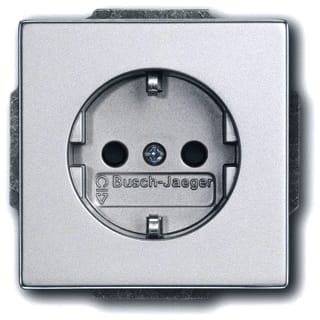 ABB Busch-Jaeger - Future Wandcontactdoos (WCD schakelmat.) Wcd Ra Kv Cpl Inb Alu