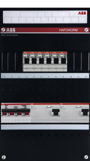 ABB - Hafonorm HAD Groepenkast, geassembleerd Installkst 6Gr 2Al 4P