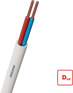 Nexans - Signaalkabel YR Dca-s2 Data- en communicatiekabel 2X0,8 Wit Ri100