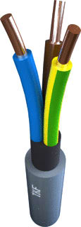 TKF - NL-Sterkstroomkabels YMvK Dca 0,6/1 kV Voedingskabel v/a 1 kV vaste aanleg Ymvk Dca 3G 2,5 Rm Ri50