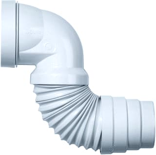 Wirquin - Fitting met 2 aansluitingen Uitrekbare Wc-Pijp + Bcht