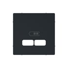 Schneider Electric Merten - Systeem M Inzetplaat schakelmateriaal centrplt usb antraciet sysm