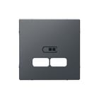 Schneider Electric Merten - Systeem D Inzetplaat schakelmateriaal centrplt usb edelstaal sysd