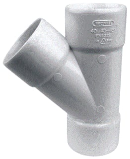 Wavin - Fitting met 3 aansluitingen Pvc L-T-Stuk 45 Wt 32 3M