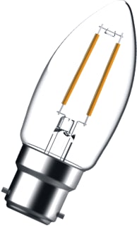 Tungsram - LED-lamp Tun Candle 2.5W 827 B22D Cl