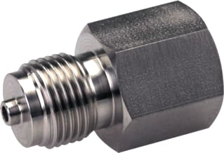 Ubel - Fitting met 2 aansluitingen Verl.Nip Rvs 1/4"Bix 1/2"Bu