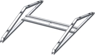 Triple Solar - Zonnepaneel verbind.- en bev. elem. platdak frames 1e pan ow