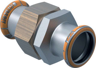 Geberit - Mapress Therm Fitting met 2 aansluitingen mapr rvs 3-d koppeling 22