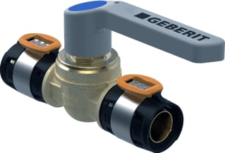 Geberit - FlowFit Kogelafsluiter Ff Kglkraan+Hend Brns D63