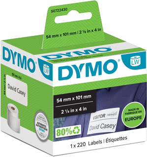 Dymo - Labeltape Lw Etik Verz/Badge 54*101