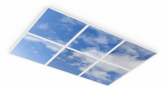 Ledvance - Plafond-/wandarmatuur panel print sky 33w se6
