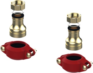 Meibes - Fitting met 2 aansluitingen Flam Mbs Overg Pmpgr-Verd Dn50