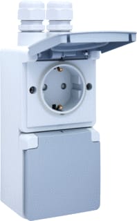 Niko - Hydro Wandcontactdoos (WCD schakelmat.) Wcd 2V Vert Schroef Gr