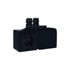 Niko - Hydro Wandcontactdoos (WCD schakelmat.) Wcd 2V Hor Steek Zw