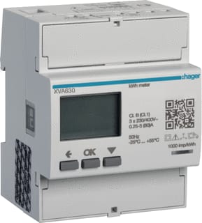 Hager - Witty Elektriciteitsmeter Witt 3-Fase Energiemeter