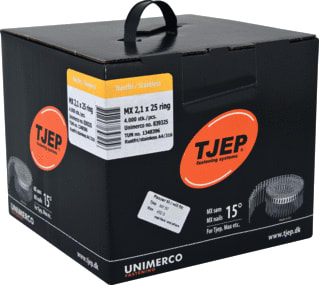 Tjep - Schietnagel mx21/25 rng rvs a4 ds4000