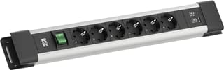 Bachmann - Contactdooscombinatie conn-6x 230v ra+1xusb a/c