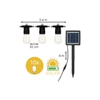 Bailey - LED Party Bulb Solar Light String Feestverlichting Solarlichtkabel 8.2M Ip44