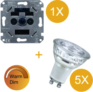 Bailey - Wonderwall LED Dimmer LED-lamp ww15031 + 5x led gu10 vp5