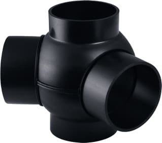 Geberit - PE Fitting met 4 aansluitingen Kog Tstuk 2Aans D110/50