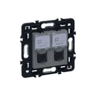 Legrand - Valena Next Datacontactdoos twisted pair Val Wcd 2Xrj45 Utp C6 Alu