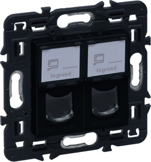 Legrand - Valena Next Datacontactdoos twisted pair Val Wcd 2Xrj45 Utp C6 Zw