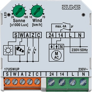 Jung - Sensor jaloezie- en timerbesturing Omzetter Zon/Wind