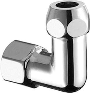 Schell - Fitting met 2 aansluitingen Haakse Kopp.3/8Binx10Knel