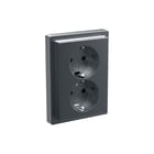 Schneider Electric Merten - D-life Wandcontactdoos (WCD schakelmat.) Wcd 2V Kv Dlife Rvs