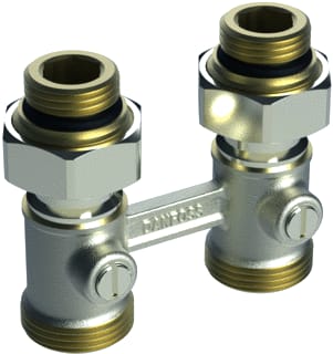 Danfoss - RLV-KS H-blok H-onderblok H-Blok 1/2 Dn15 Recht
