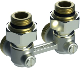 Danfoss - RLV-KS H-blok H-onderblok H-Blok 1/2 Dn15 Haaks