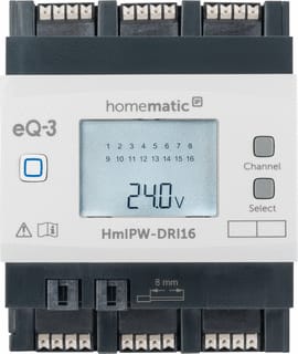 Homematic IP - Wired Binaire ingang bussysteem Dri16 Ingangsmod 16Voudig