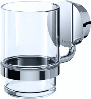 Geesa - Opal Chrome Glashouder Opal +Glas Ch