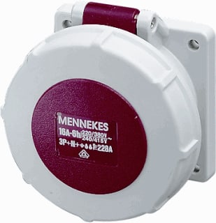 Mennekes - CEE-contactdoos, aanbouw Cee Abcntds 5P 16A 400 Xd