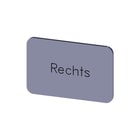 Siemens - Tekstschild vr drukknop/signaallamp labeling plate snap-on