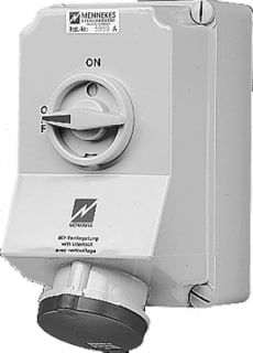 Mennekes - Duo CEE-cont.doos uitschak.baar, bevei. Wcd Cee 5P 63A 400V