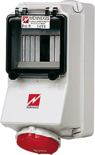 Mennekes - CEE-cont.doos uitschak.baar, bevei. Wcd Cee 5P 16A 400V Rail
