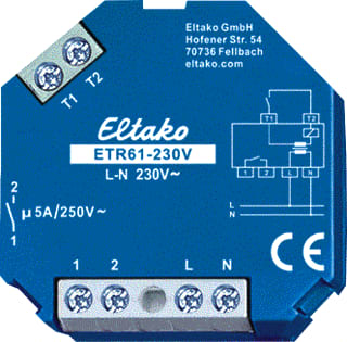 Eltako - 61-serie Scheidingsrelais jaloezie Etr61-230V