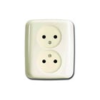 ABB Busch-Jaeger - SI Wandcontactdoos (WCD schakelmat.) Wcd 2V 2P 202 Ujr-212