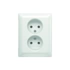 ABB Busch-Jaeger - Balance Wandcontactdoos (WCD schakelmat.) Wcd 2V 2P 202 Ujrb-914 Kb