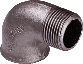 Nefit Industrial - Zwart 92 Fitting met 2 aansluitingen Neft Knie 2 Bibu Zw
