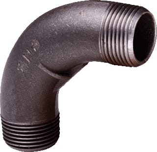 Nefit Industrial - Zwart 3 Fitting met 2 aansluitingen Neft Bocht 2 Zw