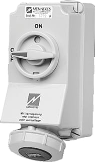 Mennekes - Duo CEE-cont.doos uitschak.baar, bevei. wcd cee 4p 32a 400v duo
