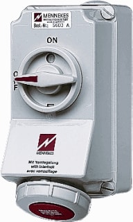 Mennekes - Duo CEE-cont.doos uitschak.baar, bevei. wcd cee 5p 16a 400 wd duo