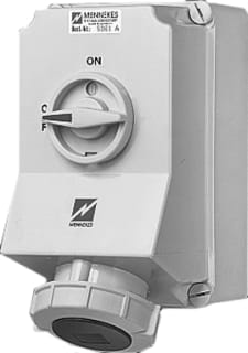 Mennekes - Duo CEE-cont.doos uitschak.baar, bevei. Wcd Cee 5P 63A 400 Wd